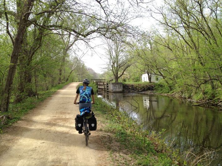Bike travel in National Parks: The 184-mile C&O Canal Towpath is a popular trail for bike touring. 